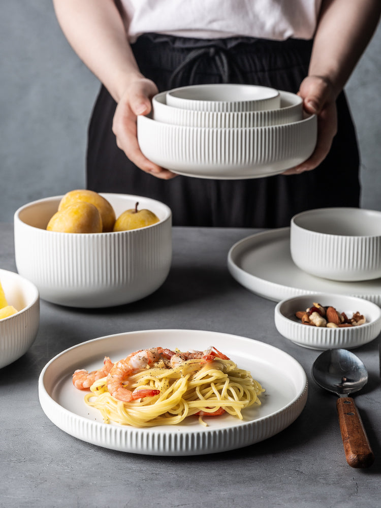 black underglaze rice bowl set of white ceramic table