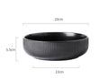 black underglaze rice bowl set of white ceramic table