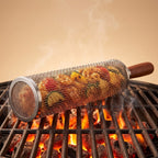 Rotating BBQ Grill Basket Tube