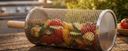 Rotating BBQ Grill Basket Tube