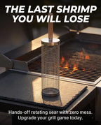 Rotating BBQ Grill Basket Tube