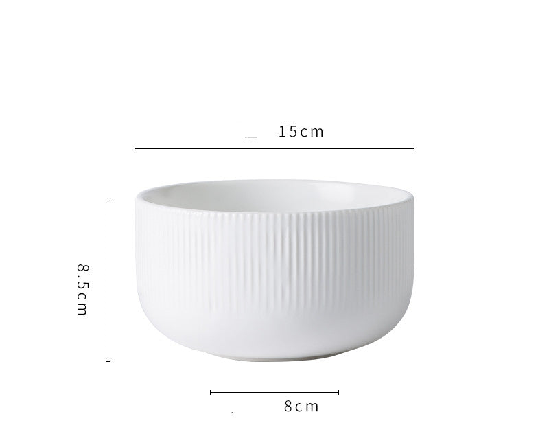black underglaze rice bowl set of white ceramic table