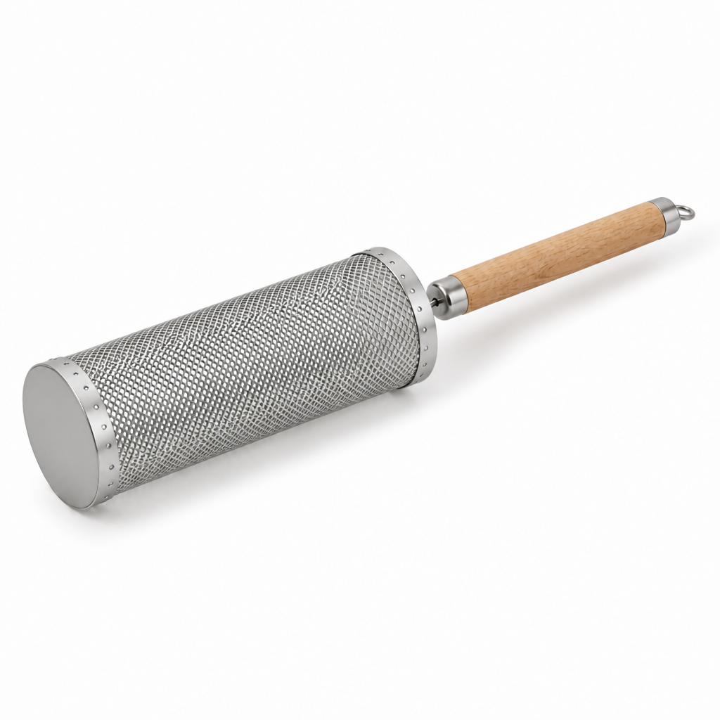 Rotating BBQ Grill Basket Tube