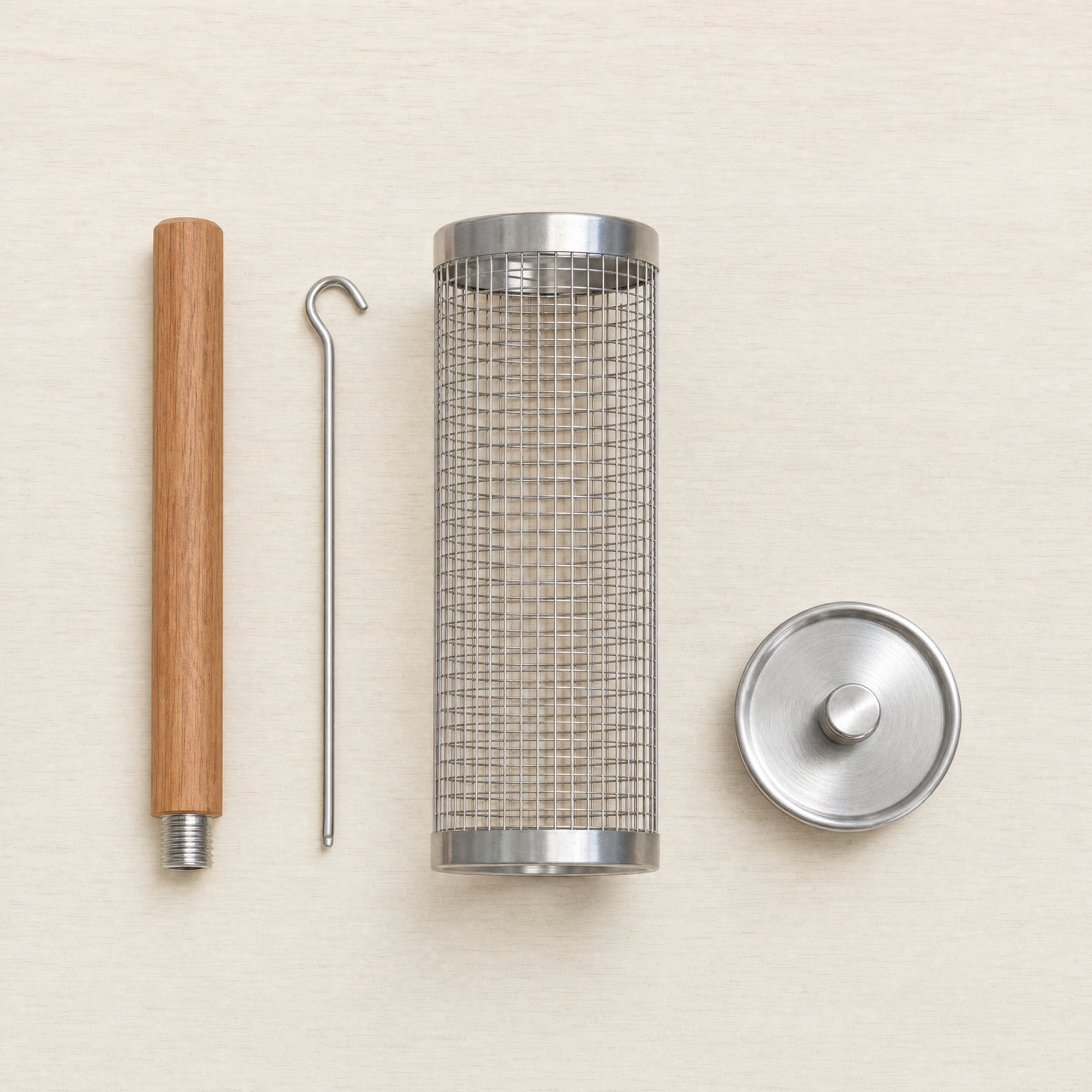Portable Rotating Round BBQ Grill Tube