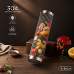 Portable Rotating Round BBQ Grill Tube