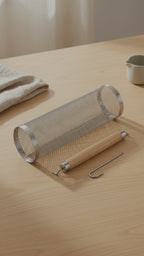 Rotating BBQ Grill Basket Tube