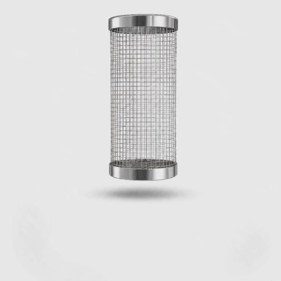 Rotating BBQ Grill Basket Tube