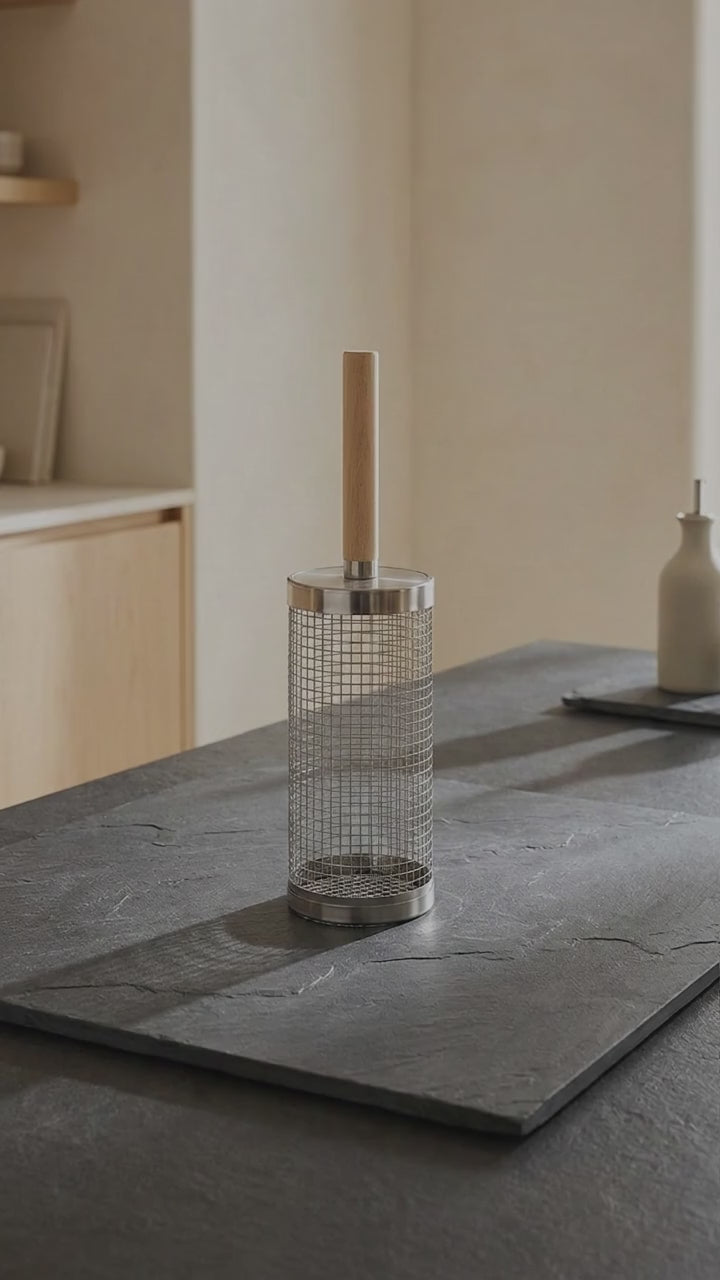 Rotating BBQ Grill Basket Tube